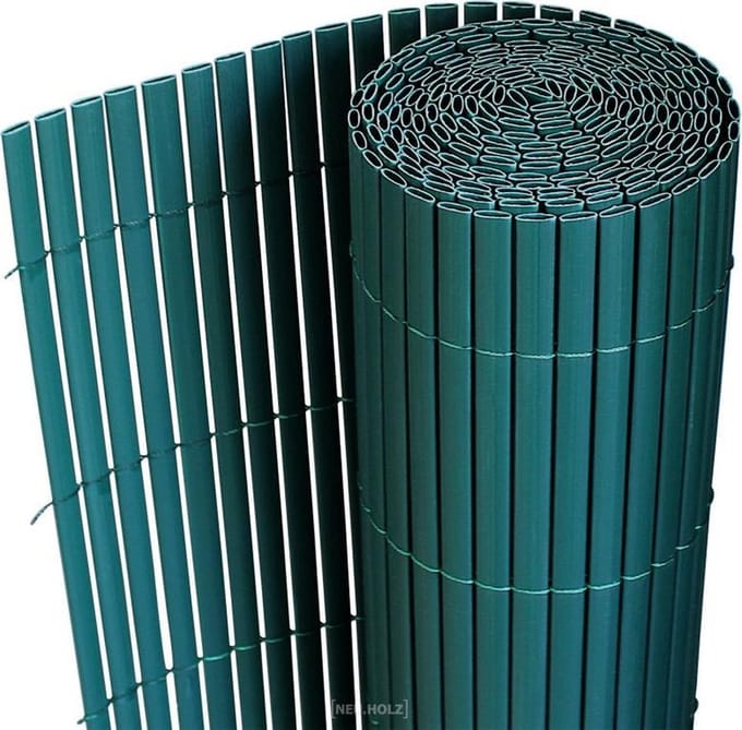 Flexibele tuinscherm balkonscherm PVC 0,9x3 m groen