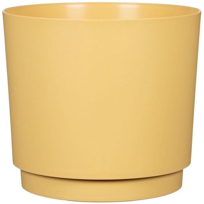 GARDEN ID – PLANO – Cache-pot rond – 25 cm – Jaune