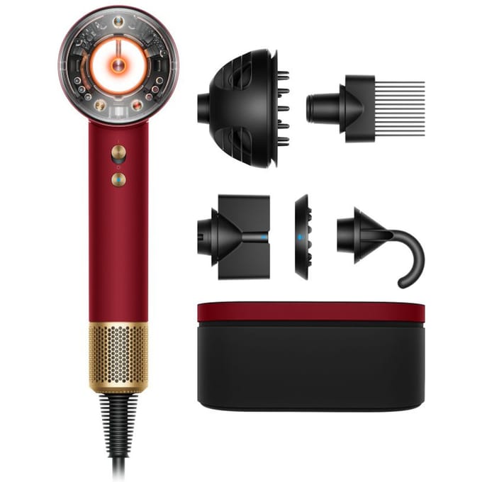 Dyson Sèche-cheveux Dyson Supersonic Nural™ - bouclés à frisés (Velours rouge/Or)