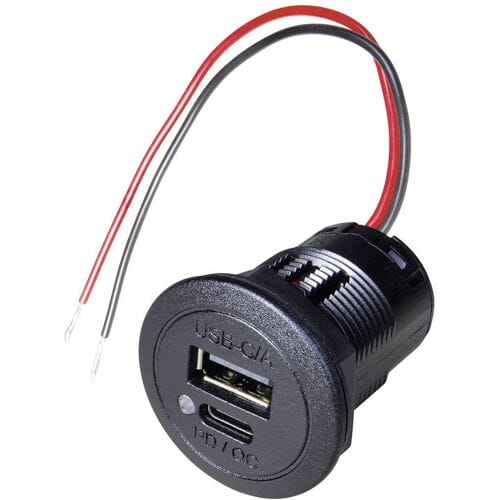 ProCar Power USB-C/A dubbele stekkerdoos PD 12 V, 24 V