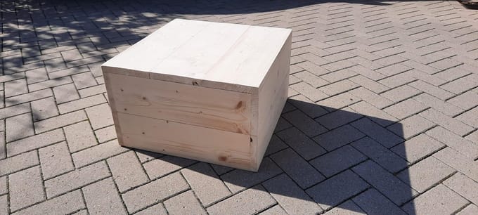Lounge tafel ''Garden'' 57x57cm van Nieuw, Blank steigerhout
