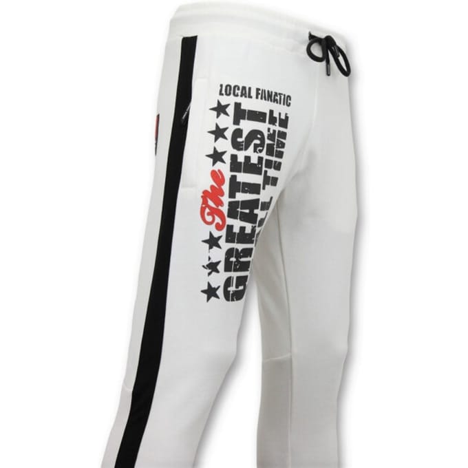 Exclusieve Sweatpants Heren - Muhammad Ali Trainingsbroek - Wit