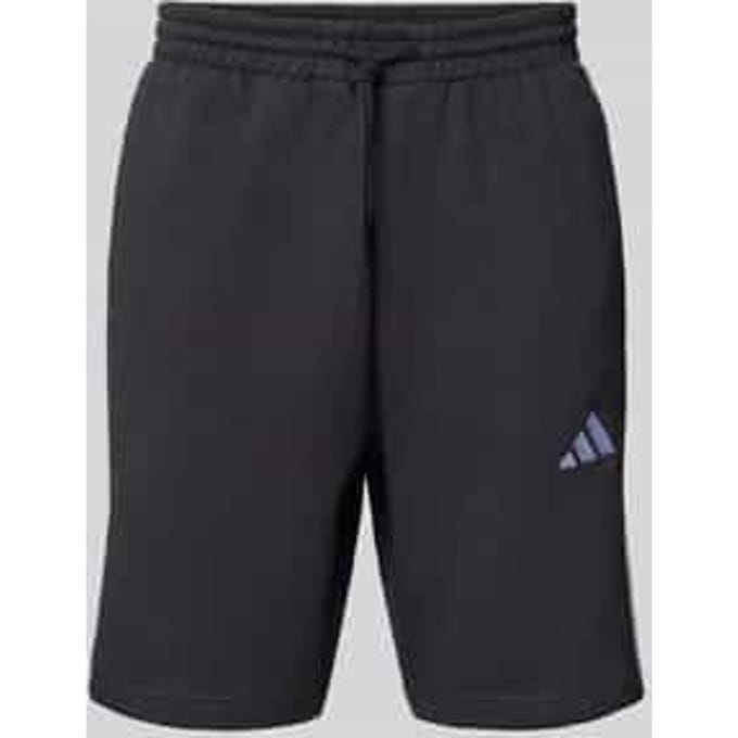 Regular fit sweatshorts met labelstitching