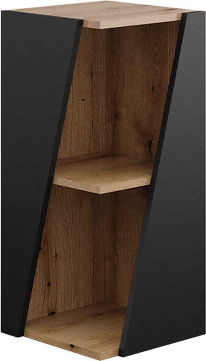 Vicco Benno Halfhoge kast – 31.6 x 70.5 cm met open vakken Antraciet