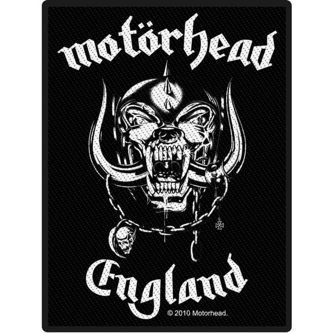 Motörhead Patch - England - voor Geen - zwart-wit