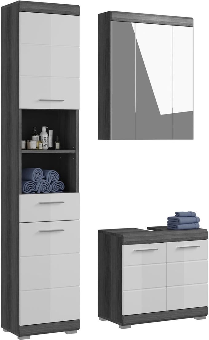 xonox.home badkamermeubel Scout rookzilver imitatie 112x191x34 cm