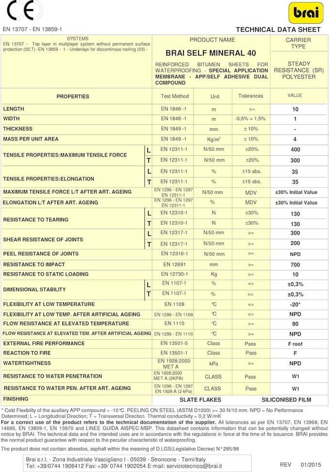 Waterdichte folie - Bitumen membraan - Dakbedekking - Zelfklevend professioneel - 10 meter rol - Groen