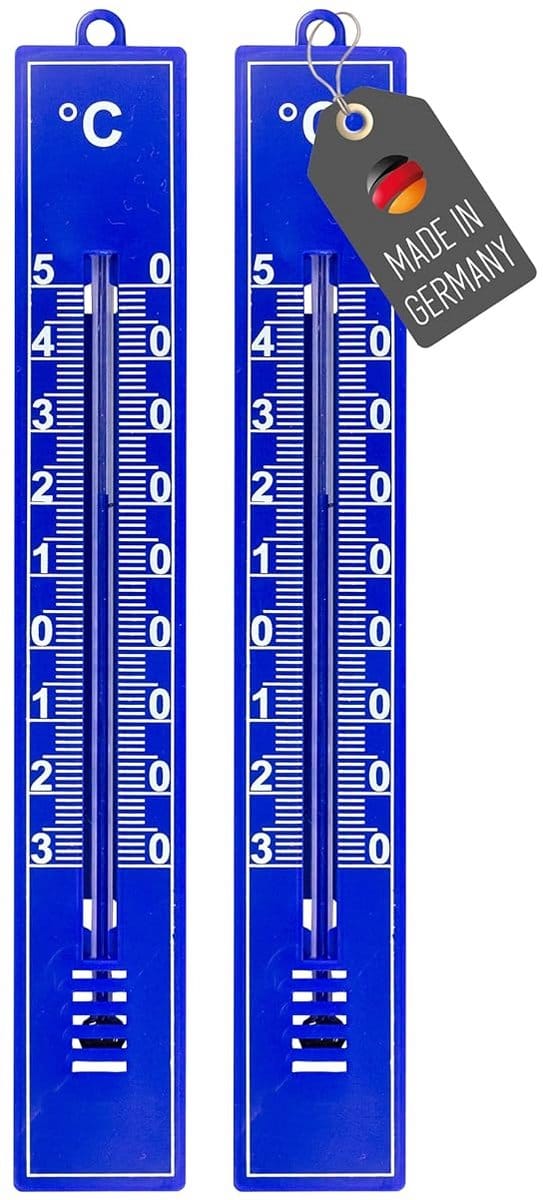Set van 2 Analoge Buiten- en Binnenthermometers - Weerbestendig