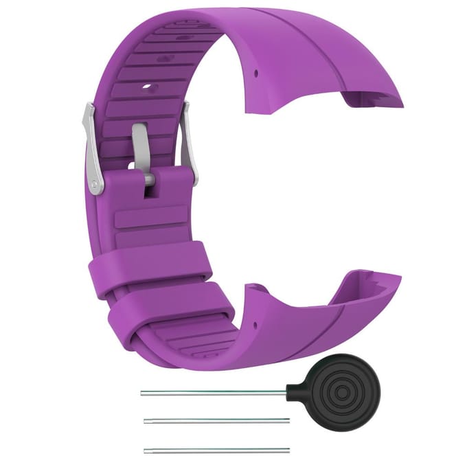 Montre polaire de remplacement en Silicone, bracelet réglable M400, avec outils noir