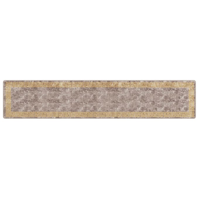 vidaXL - Tapijt - Runner - MARSA - Grijs - 80 - x - 400 - cm - Polyester - en - PVC