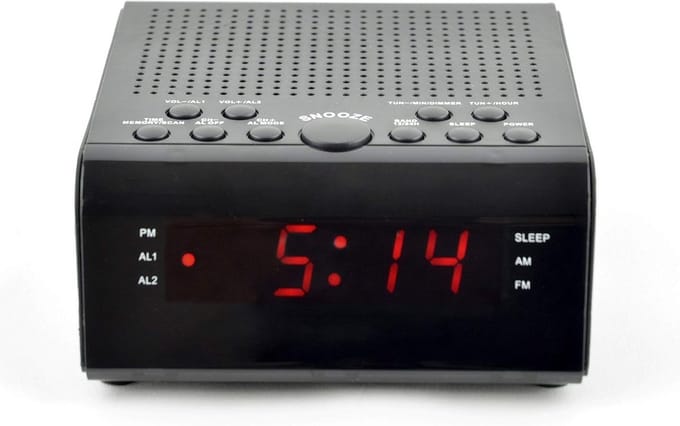 Digitale Wekker Radio met LED Display, Snooze en Dual Alarm