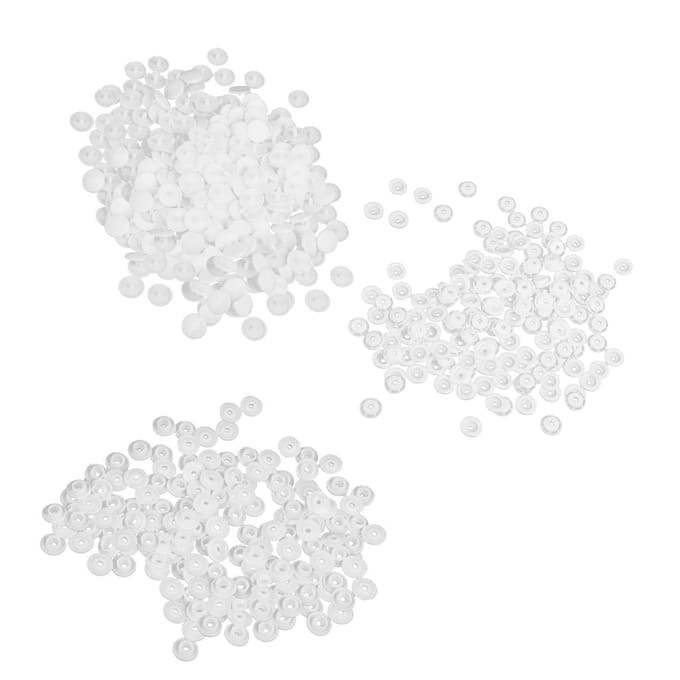200 ensembles de boutons-pression en résine, boutons-pression T5 white