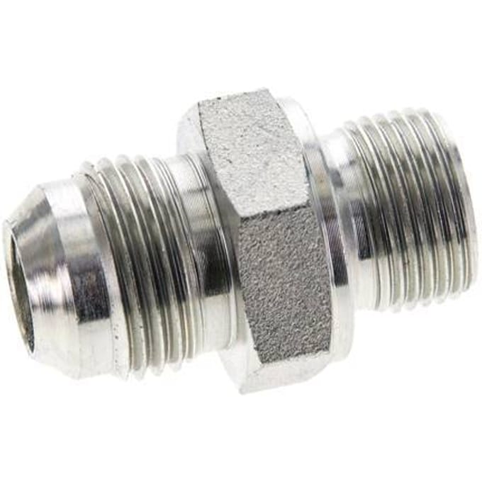JIC  Dubbele Nippel M20 X 1.5 X UNF 7/8''-14 Staal NBR 210bar