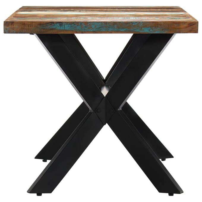 vidaXL - Eettafel - 140x70x75 - cm - massief - gerecycled - hout