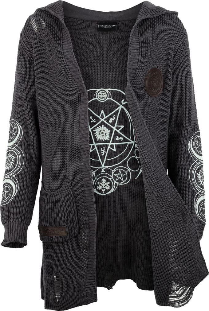 Supernatural Cardigan - Moons - S tot XL - voor Vrouwen - grijs