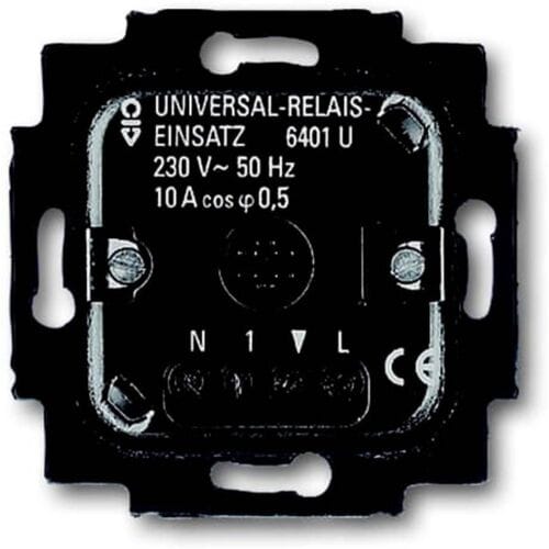 Busch-Jaeger 2CKA006401A0048 Relais schakelgebruik Inzetstuk Zwart 1 stuk(s)