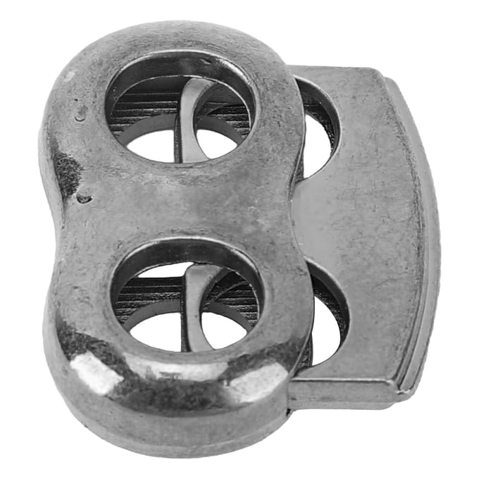 10 Stuks Koordstopper Klem Locker voor Trekkoord Veters Kantvergrendeling Einde Aanspanner Zinklegering gray