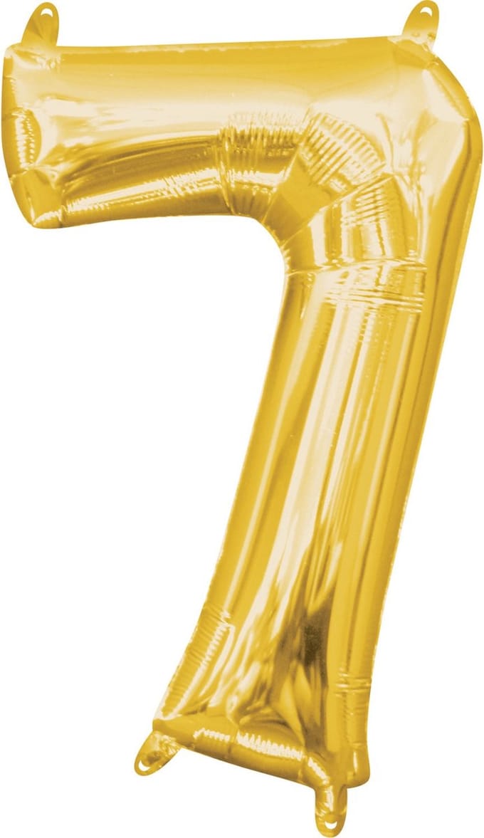 Cijfer ballon 7 goud