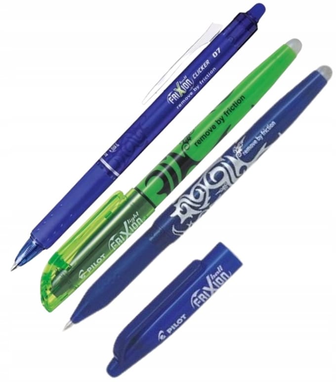 PILOT Frixion Set: Blauwe Uitwisbare Pennen & Markeerstift