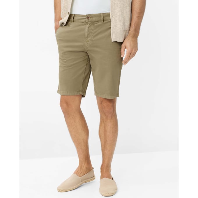 regular fit bermuda van katoenmix