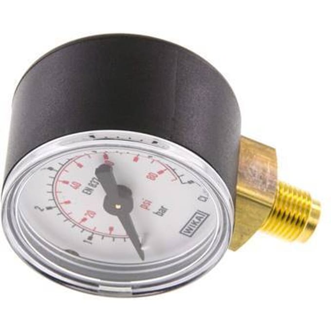 0..6 Bar Manometer Onderaansluiting Kunststof/Messing 40 mm Klasse 2.5