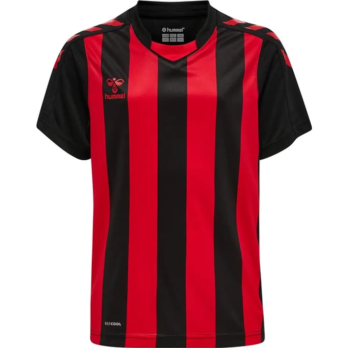 Hummel Kinder Trikot Kurzarm Hmlcore Xk Striped Jersey Kids S/S Black/True Red-152