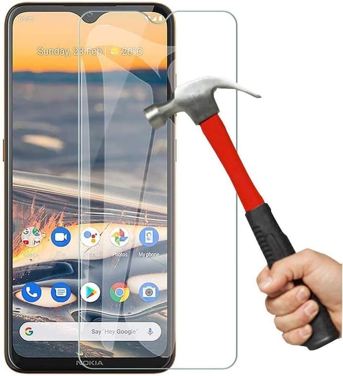 Screenprotector Glas - Tempered Glass Screen Protector Geschikt voor: Nokia 5.3 - 2x