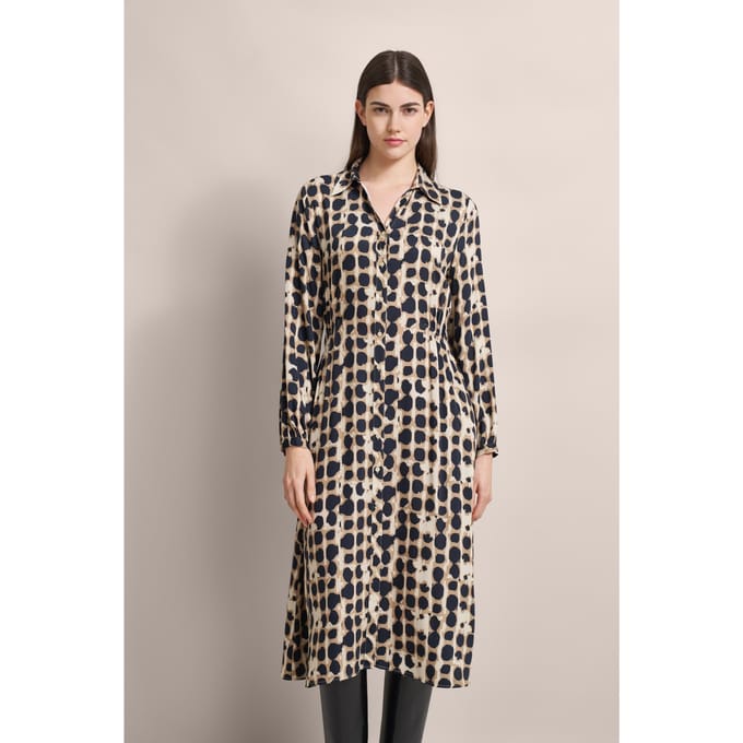 Bugatti Damen Blousejurk met licht gerimpelde taille