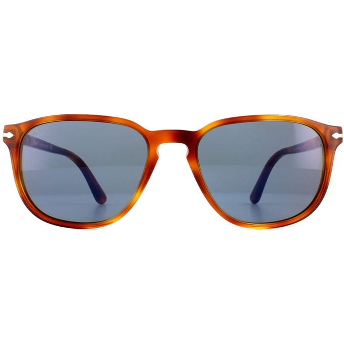 Persol Rechte Mannen Terra Di Siena Lichtblauwe Zonnebril