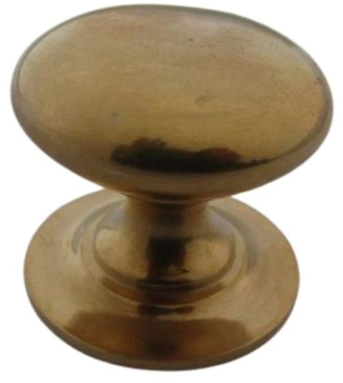 Shutter Bureau Cabinet Knob Solid Brass Vintage Cupboard Drawer Polished Brass