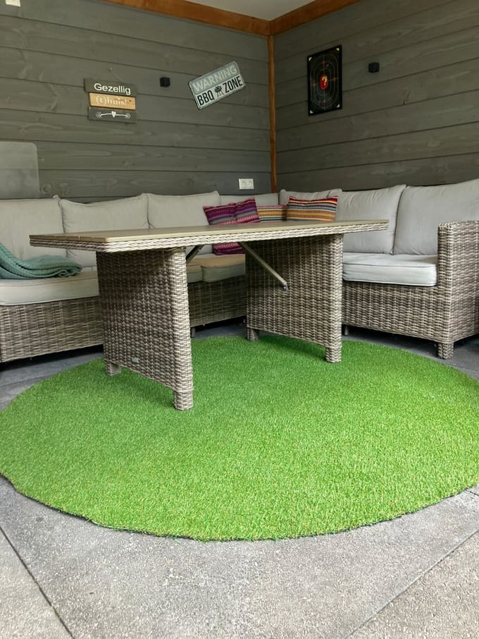 Stuntgras 20mm 250cm rond gesneden