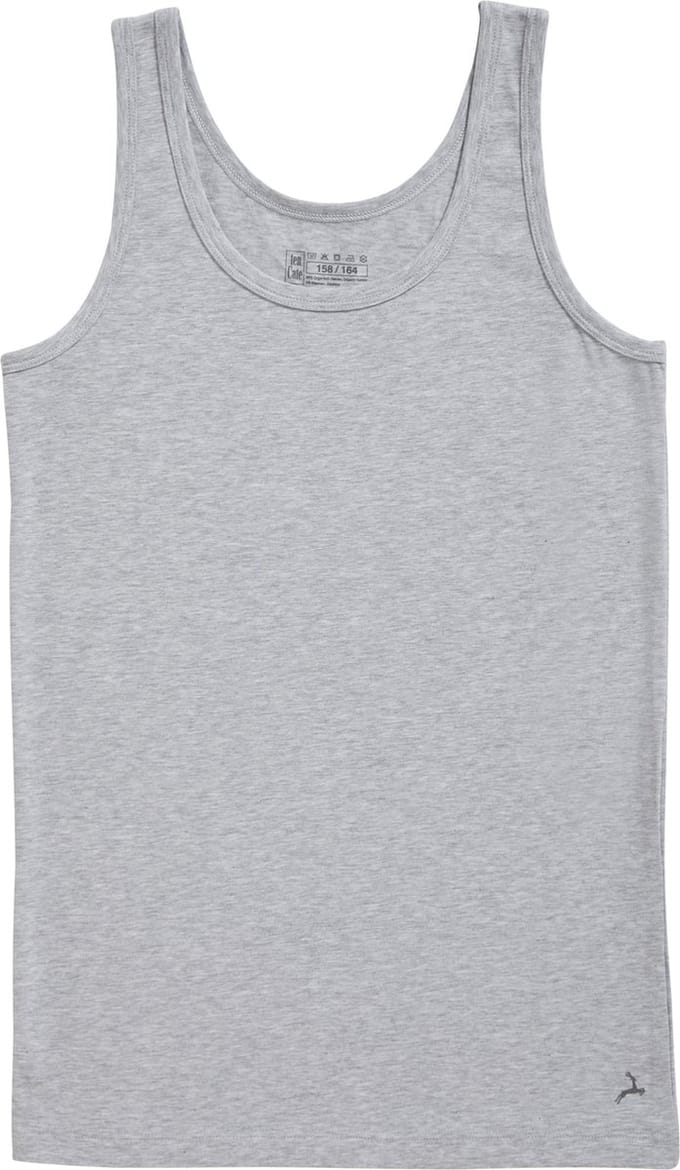 Ten Cate Basics organic cotton stretch singlet grey melange voor Jongens | Maat 146/152