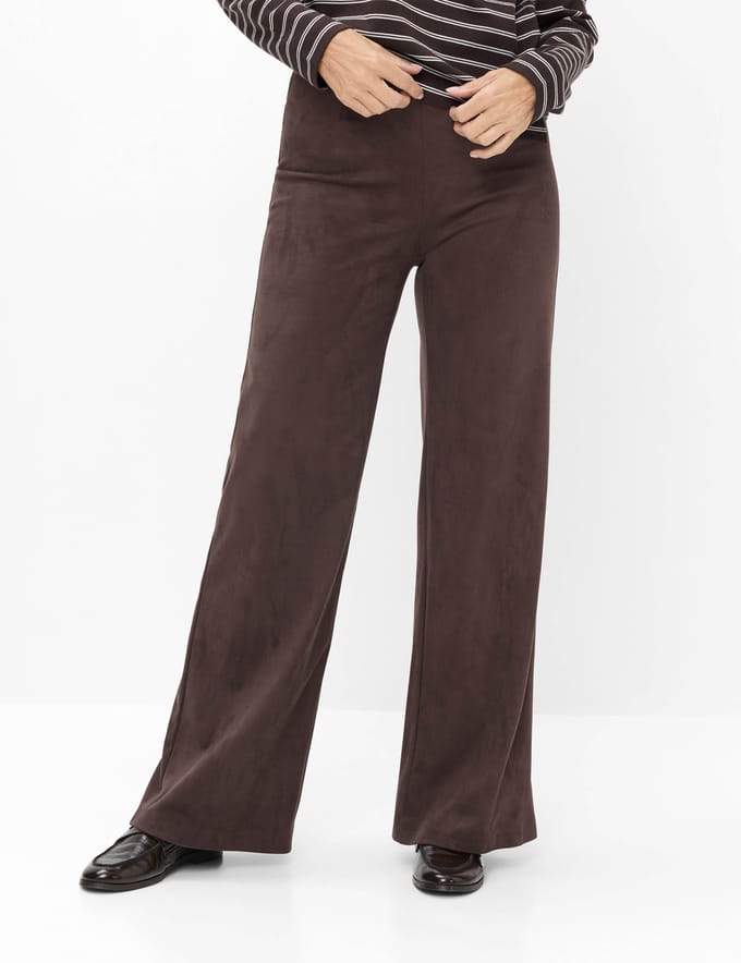 Raphaela by Brax Dames Broek  Style LILLYTH FLARED MARRONE, donkerbruin, maat 52