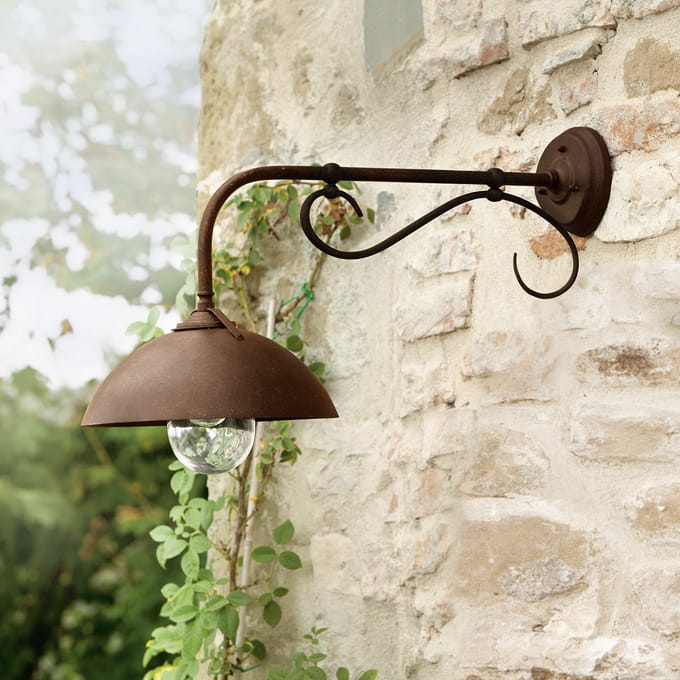 LOBERON Wandlamp voor buiten Lupia donkerbruin