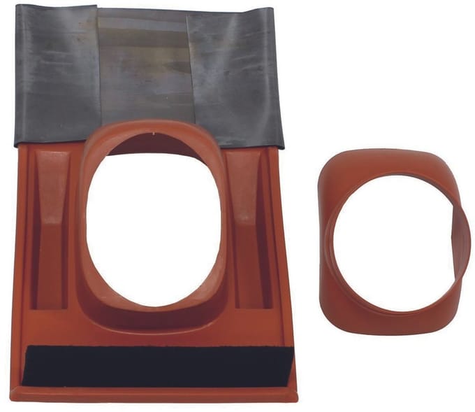 Vaillant Kunststof-Universele pan voor hellend dak (25-50 graden helling) rood, 300850