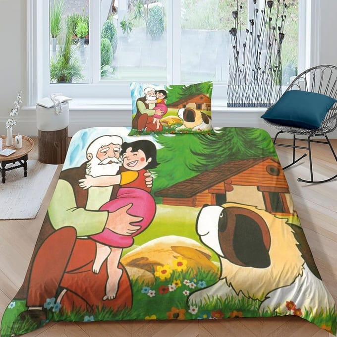 Heidi Ensemble de housse de couette 2 pièces Impression 3D Literie Housse de couette avec fermeture éclair, Ensemble de literie simple en microfibre douce 90x200cm-2pcs