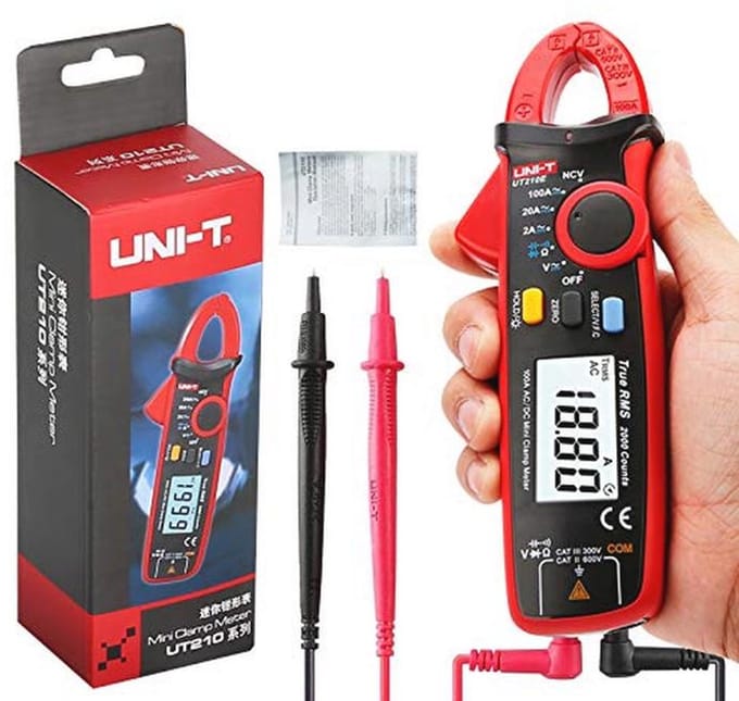 Mini Digitale Klem Stroommeter - Handheld RMS AC/DC Weerstand Capaciteit Tester