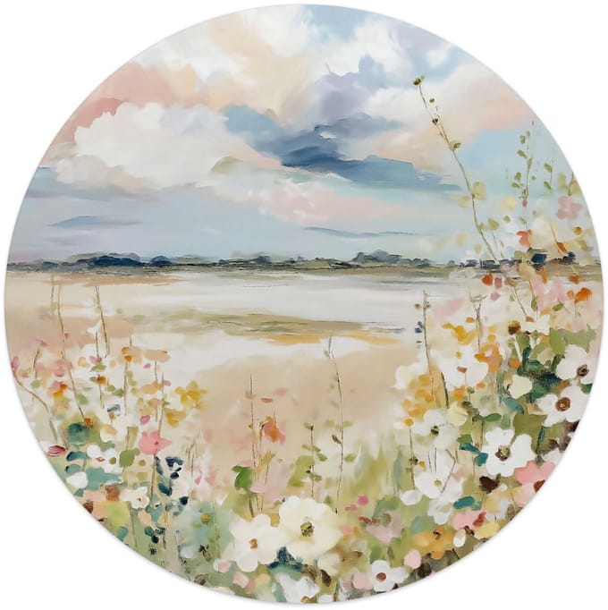 Glasschilderij Lente horizon - Ø 50 - Glas - REINDERS