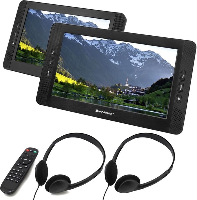 Draagbare DVD/Blu-Ray speler met 10.1 inch LCD-schermen