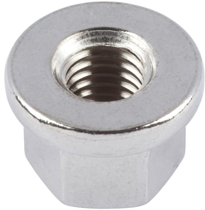 Wurth - DIN 6331 roestvast staal A2 blank - Zeskantmoer met kraag, h = 1,5 x d DIN 6331, RVS A2 - x 100 st