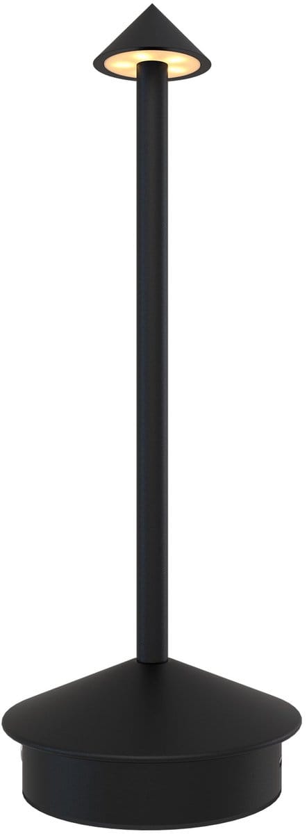 Ledvion - Oplaadbare Tafellamp Alba - LED - Zwart - Dimbaar - IP20 - USB