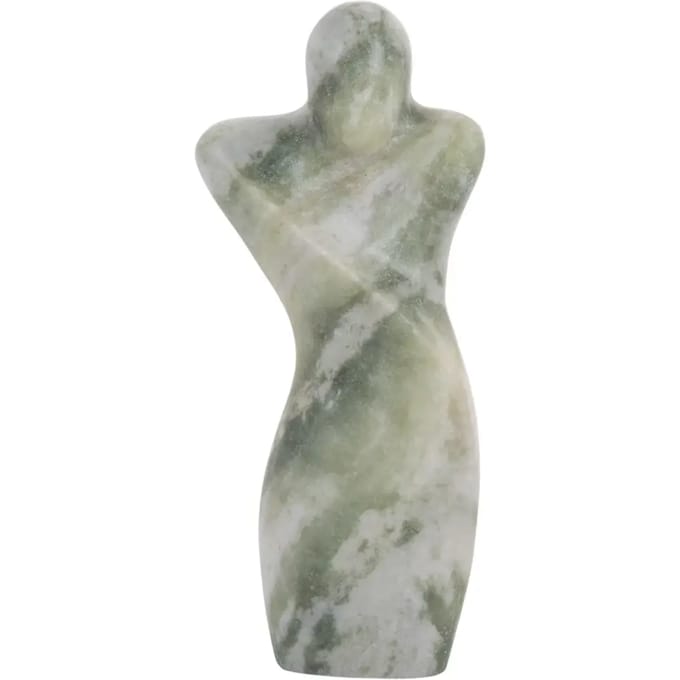 Present Time Ornament Male Abstract - Groen - 10x5x23cm - Scandinavisch - Marmer