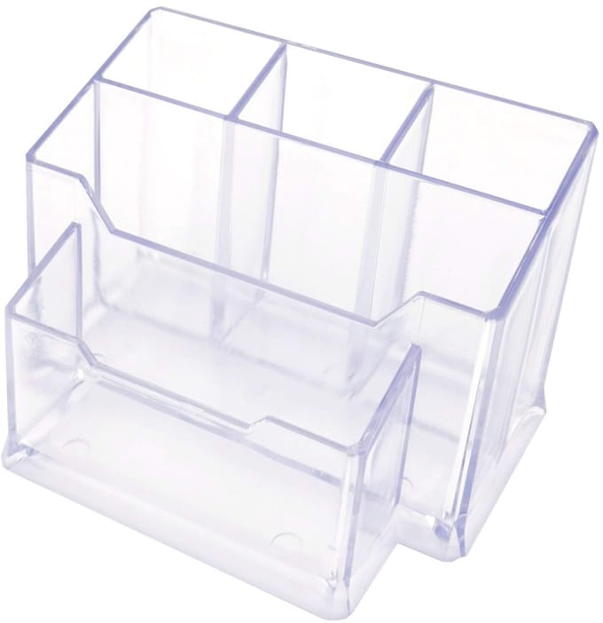 Pennenkoker, tafel-organizer, bureau-organizer, bureau-organizer, multifunctioneel, transparant, transparant