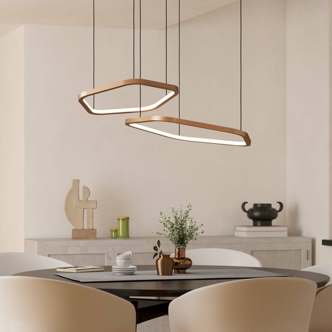 Stars of Light LED hanglamp Estrella, brons, 2-lamps, CCT