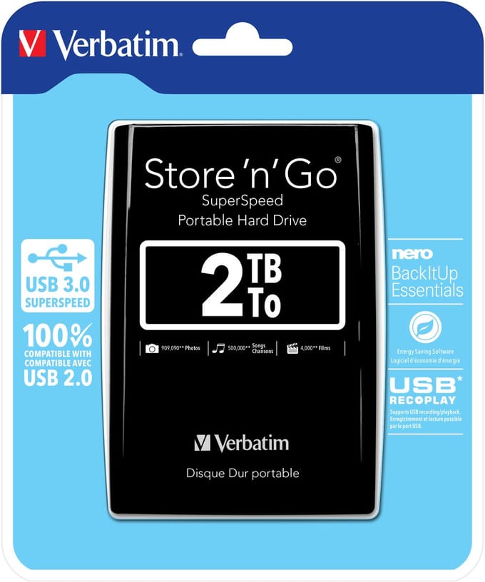 Verbatim – Store 'n' Go 53177 – Externe harde schijf – 2 TB – USB 3.0