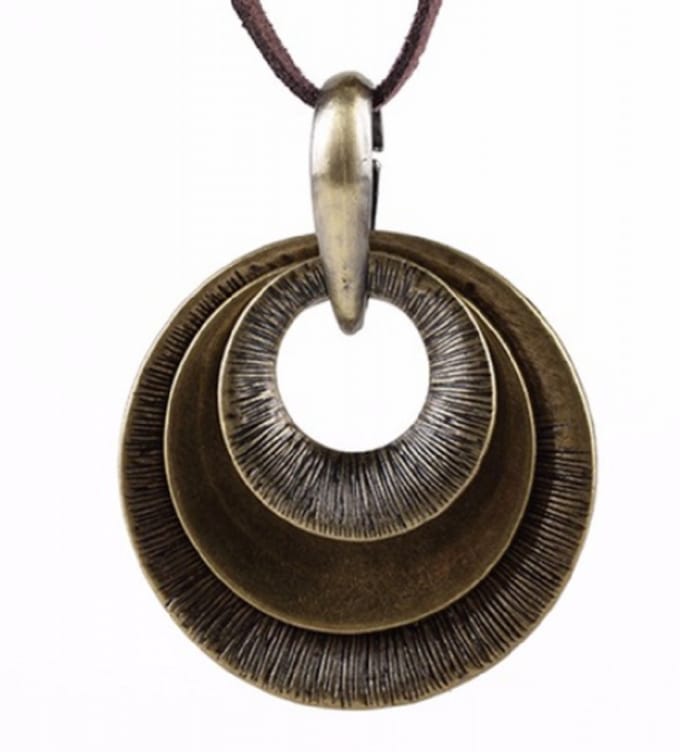 Lange ketting- Metaal- Brons-Charme Bijoux