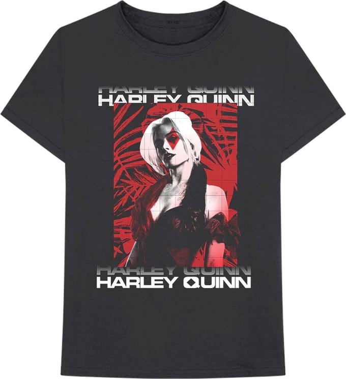 DC Comics Suicide Squad Heren Tshirt -M- Harley Leaves Zwart