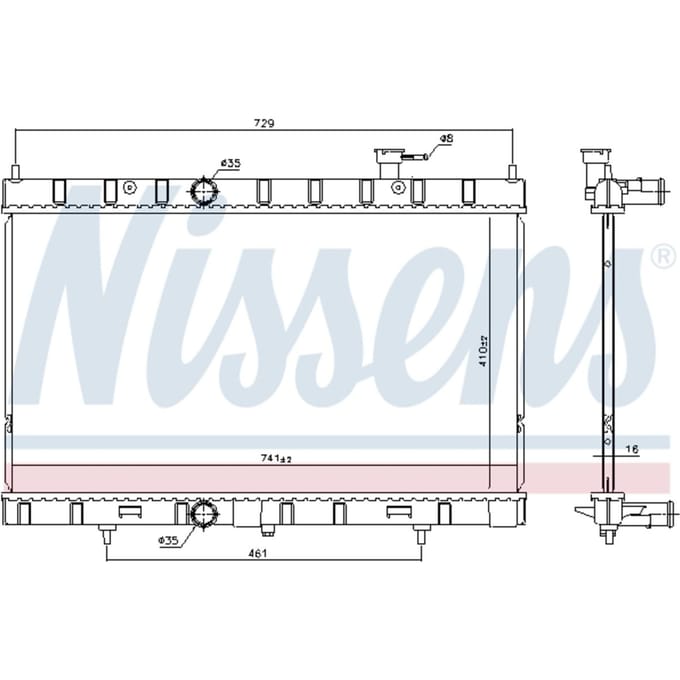Radiator, motorkoeling NISSENS 68789