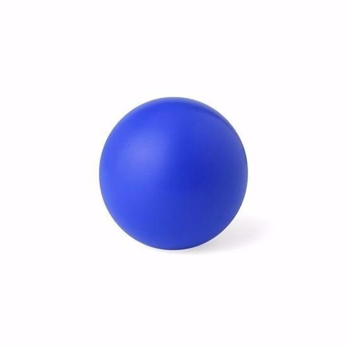 5 blauwe anti stressballetjes 6 cm
