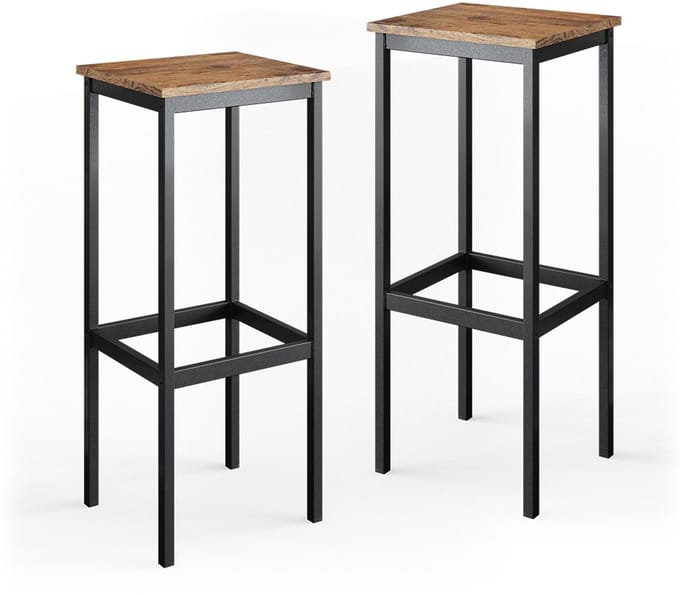 Vicco Fyrk Barkrukken set van 2 – 32 x 78 cm 2 delen Eiken rustiek